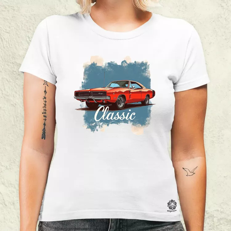 Klasszikus 1969 Dodge Charger v1 női póló
