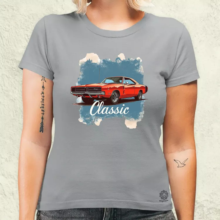 Klasszikus 1969 Dodge Charger v1 női póló