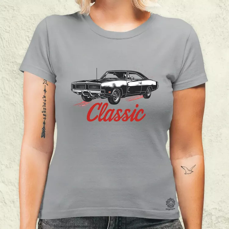 Klasszikus 1969 Dodge Charger v3 női póló