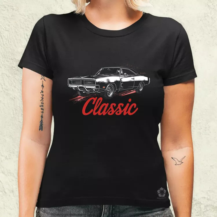 Klasszikus 1969 Dodge Charger v3 női póló