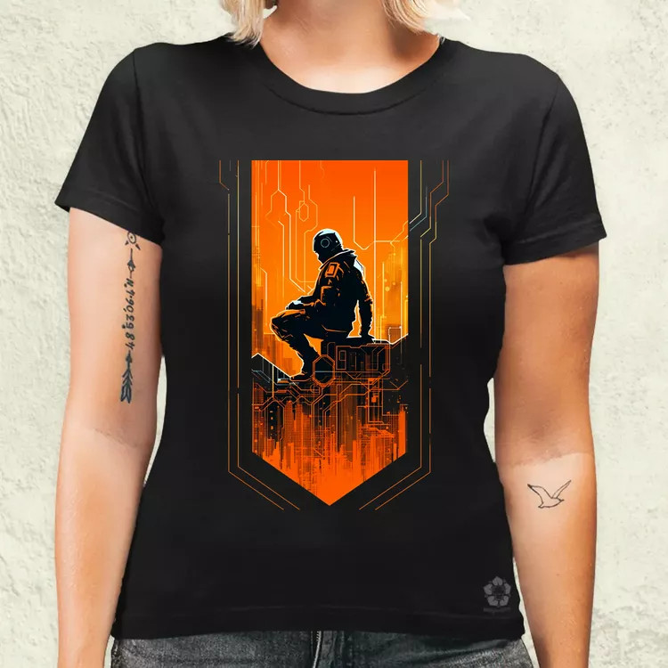 Mono vektor cyberpunk v2 női póló