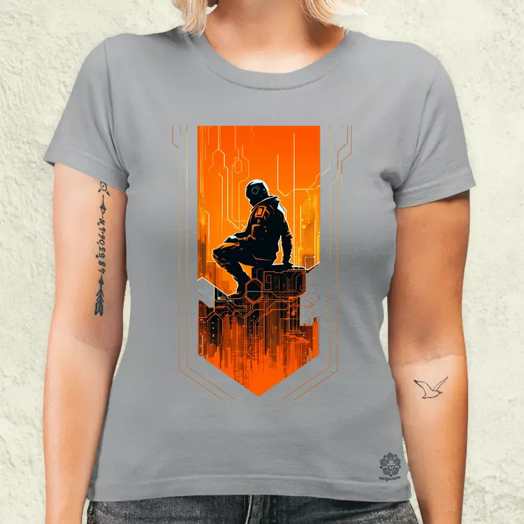 Mono vektor cyberpunk v2 női póló