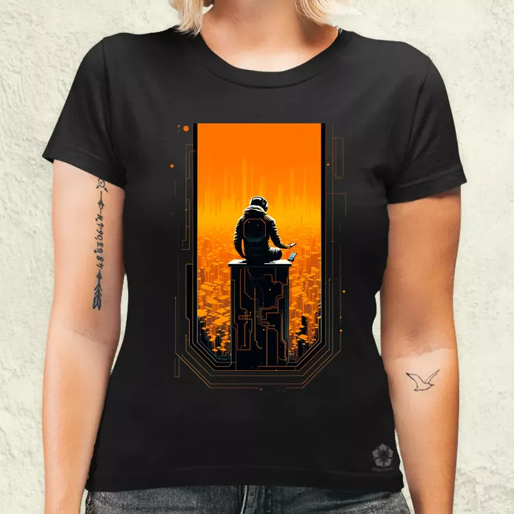 Mono vektor cyberpunk v4 női póló