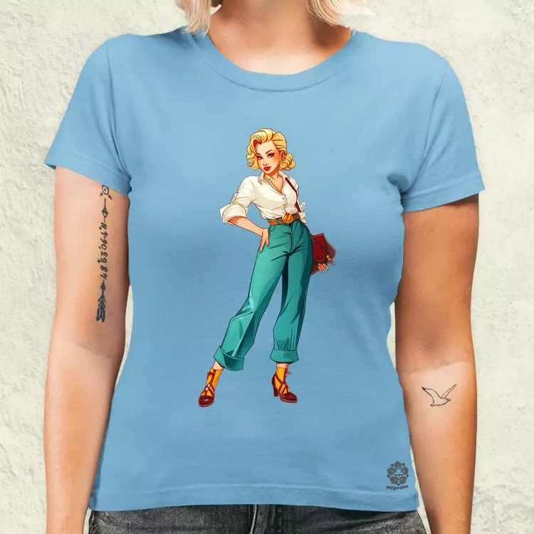 Pin-up girl v1 női póló