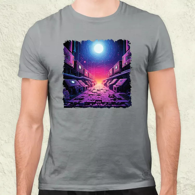 Pixelart bakelit az űrben v3 férfi póló