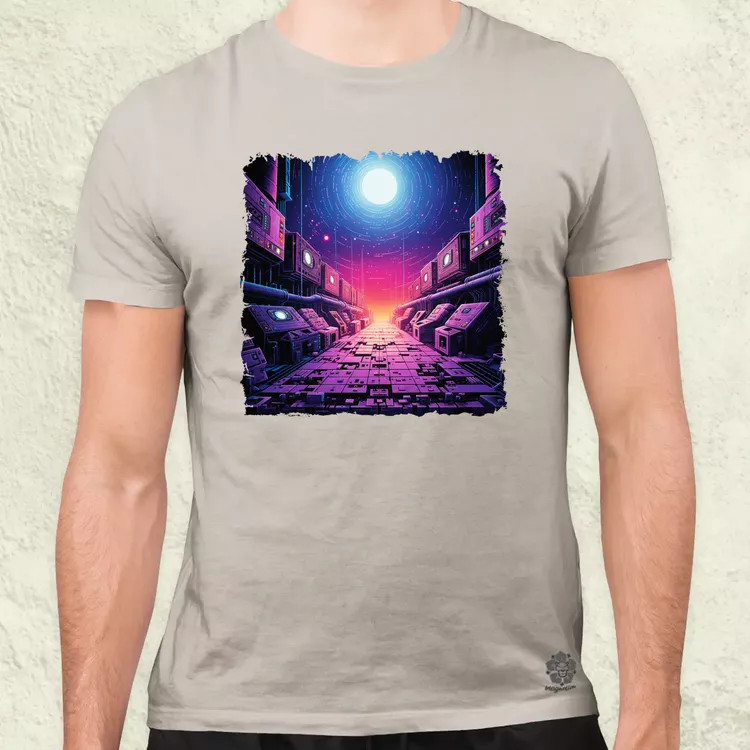 Pixelart bakelit az űrben v3 férfi póló