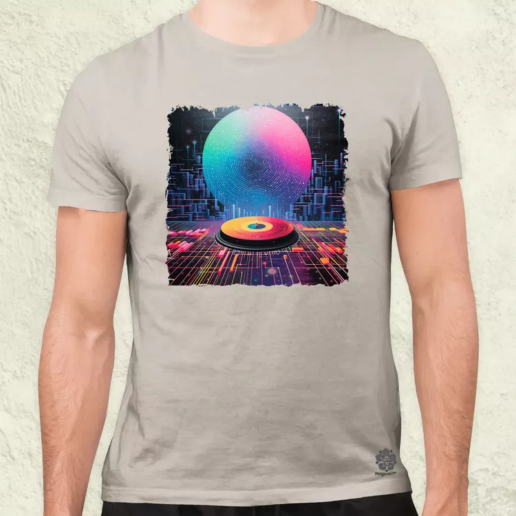 Pixelart bakelit az űrben v4 férfi póló