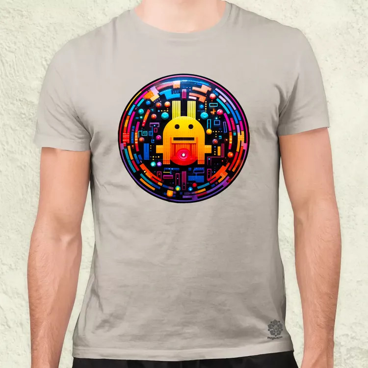 Pixelart bakelit az űrben v6 férfi póló