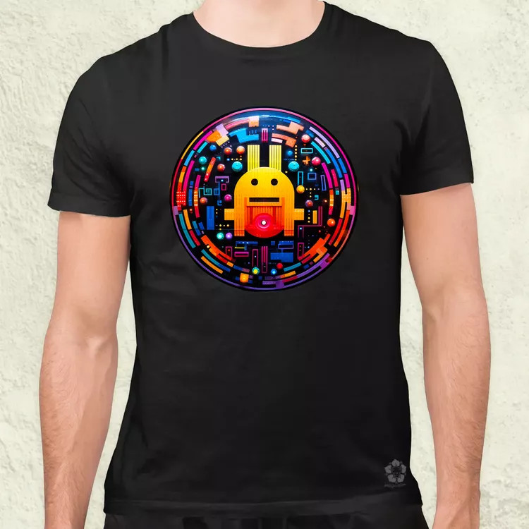 Pixelart bakelit az űrben v6 férfi póló