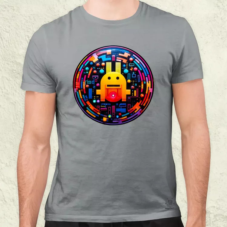 Pixelart bakelit az űrben v6 férfi póló