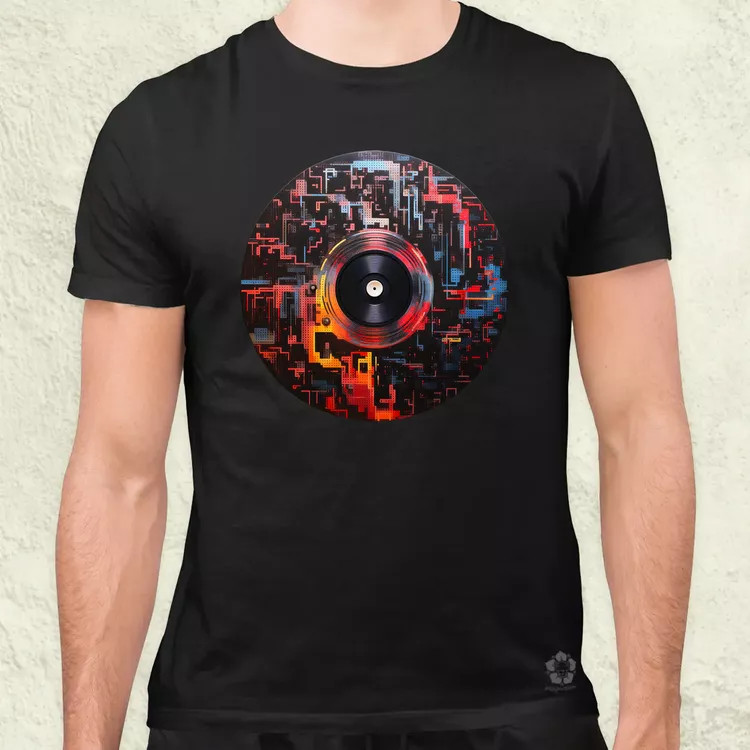 Pixelart bakelit az űrben v8 férfi póló