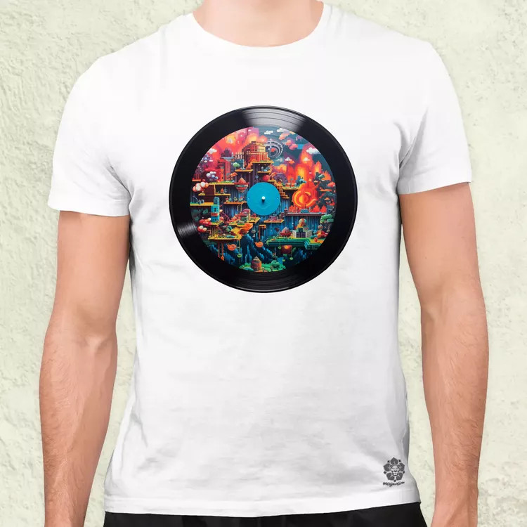 Pixelart bakelit v1 férfi póló
