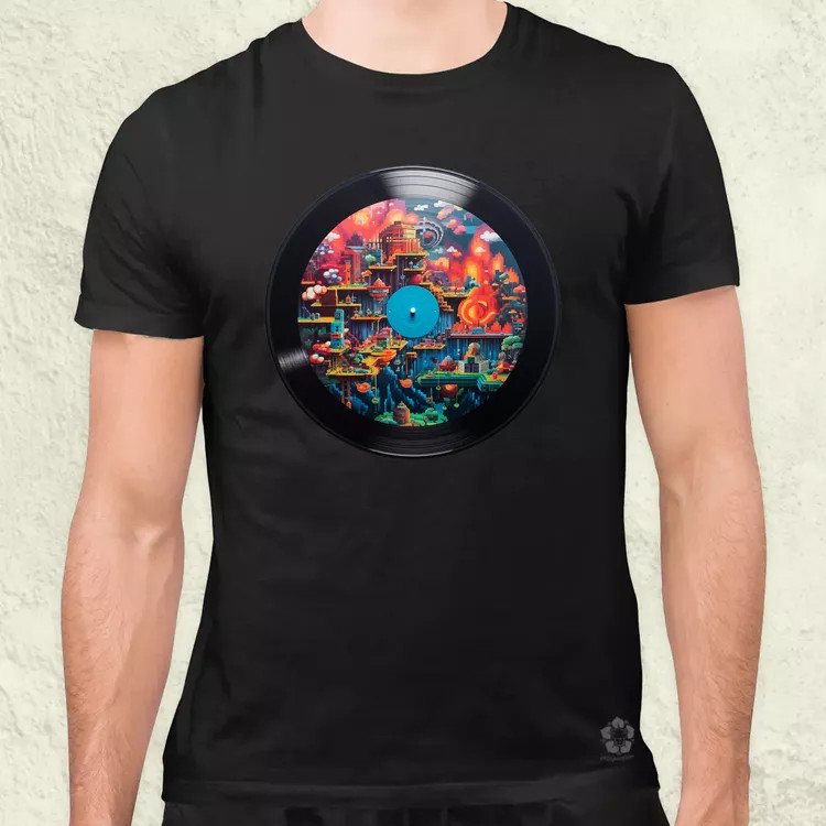 Pixelart bakelit v1 férfi póló