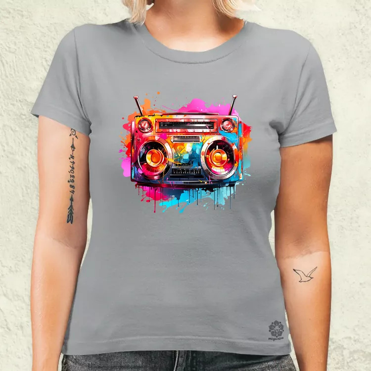 Retró boombox v2 női póló