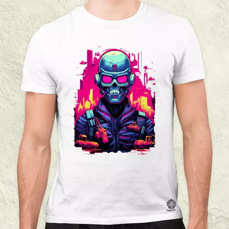 Retró cyberpunk v1 férfi póló