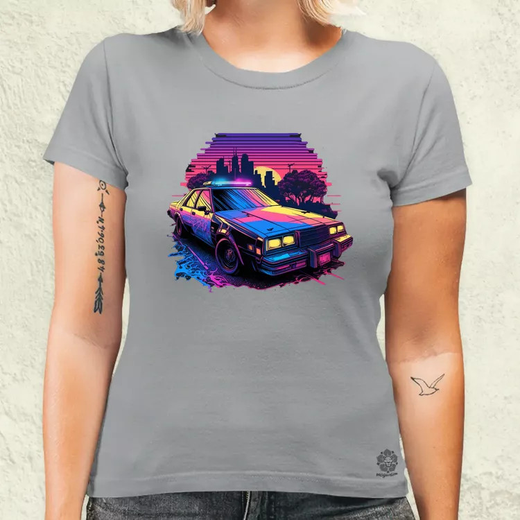 Retró hullám 1980 Dodge Diplomat Police Car v1 női póló