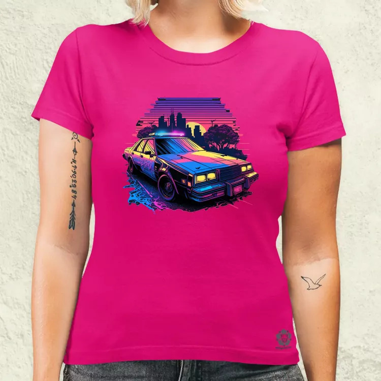 Retró hullám 1980 Dodge Diplomat Police Car v1 női póló