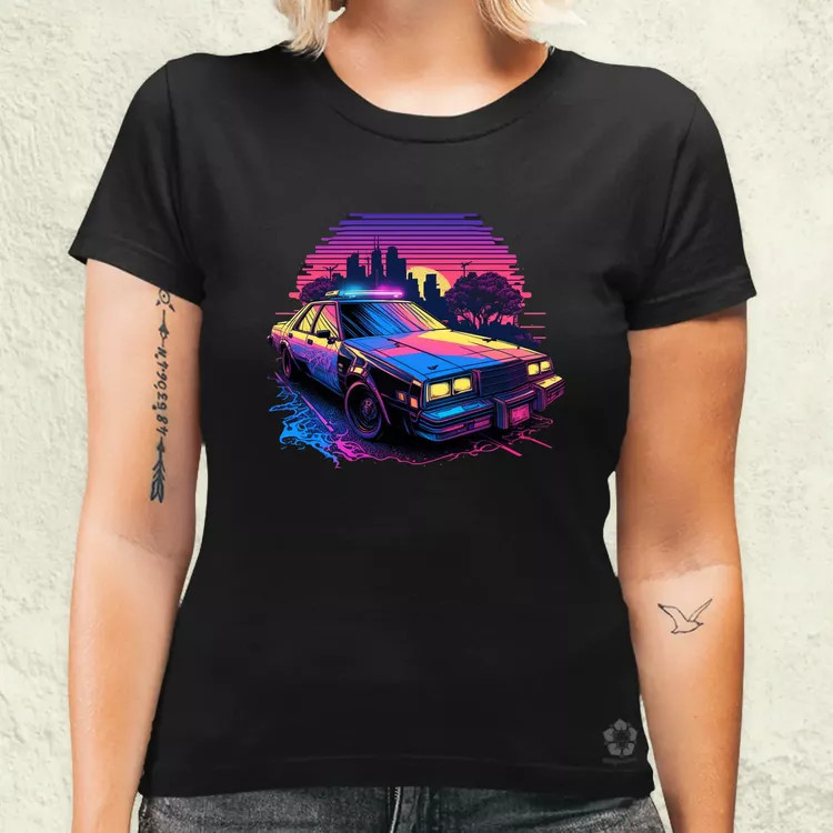 Retró hullám 1980 Dodge Diplomat Police Car v1 női póló