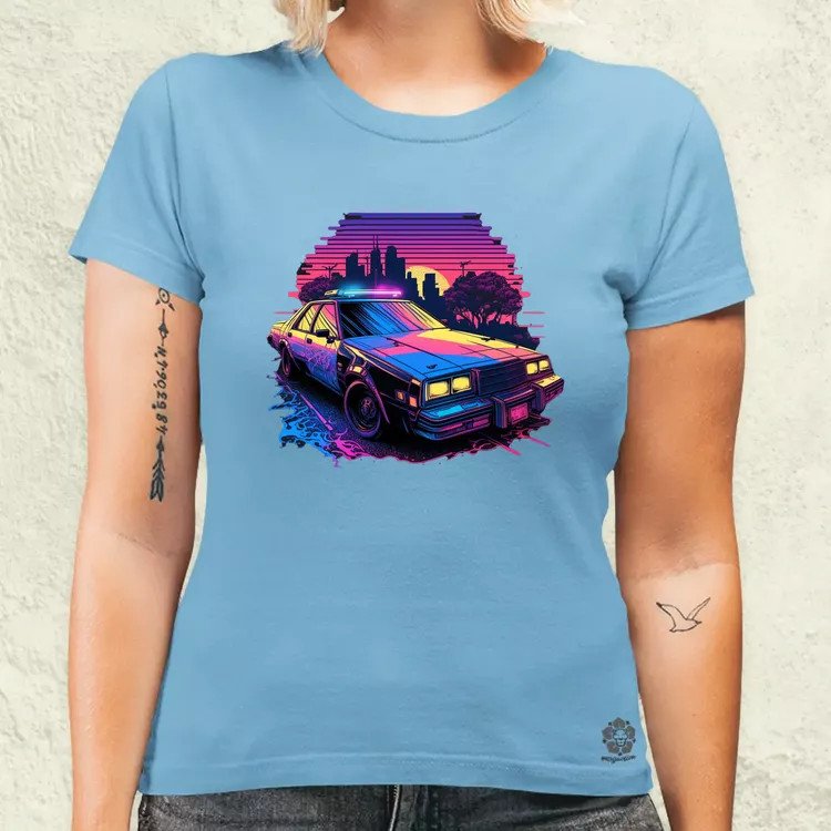 Retró hullám 1980 Dodge Diplomat Police Car v1 női póló