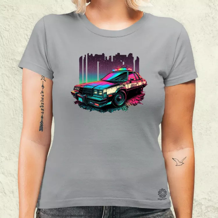 Retró hullám 1980 Dodge Diplomat Police Car v2 női póló