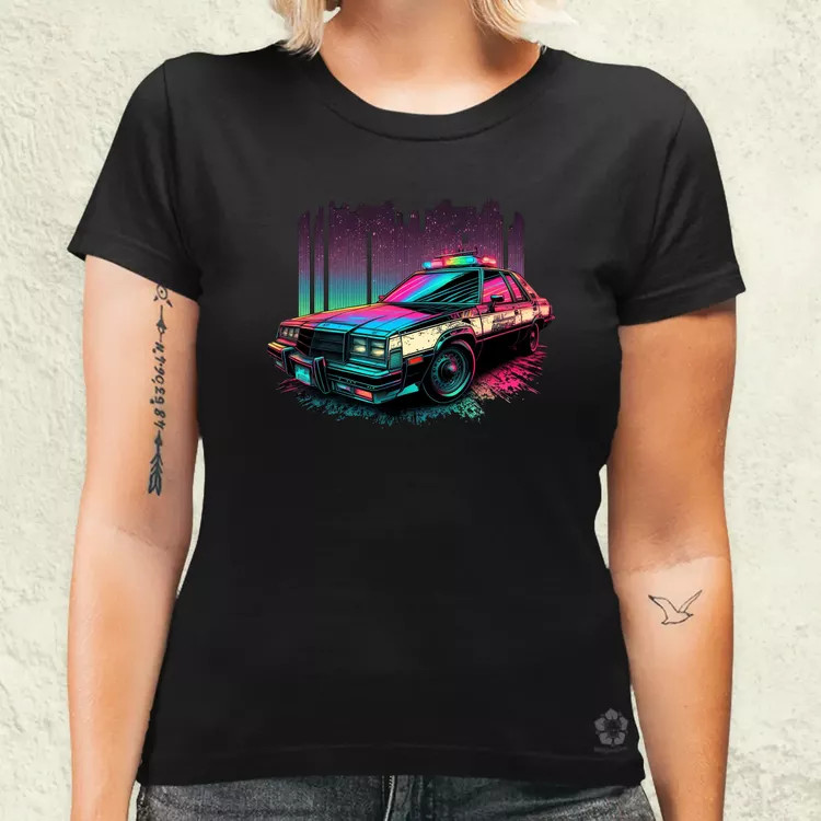 Retró hullám 1980 Dodge Diplomat Police Car v2 női póló