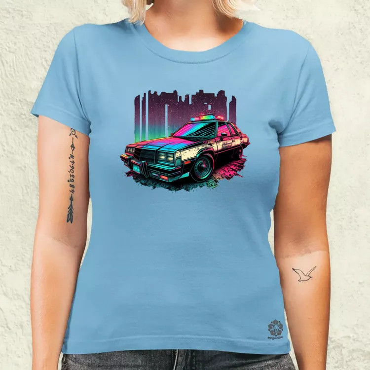Retró hullám 1980 Dodge Diplomat Police Car v2 női póló