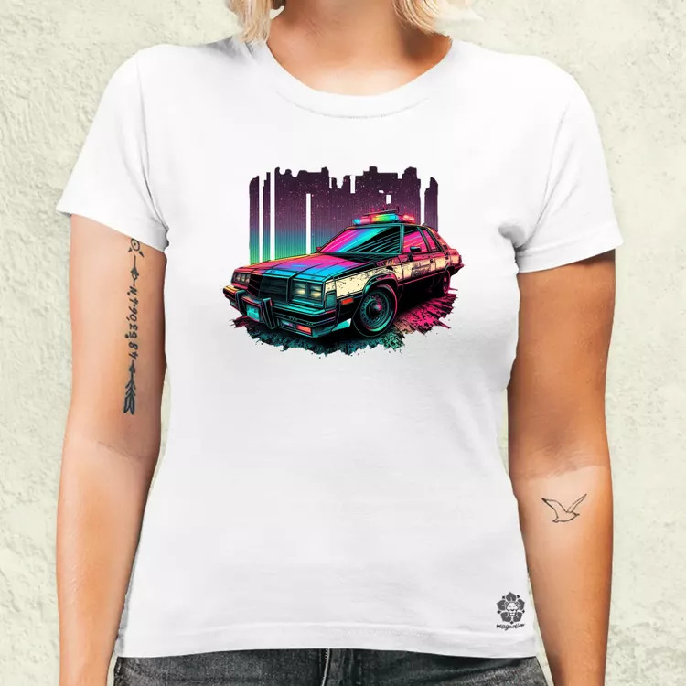 Retró hullám 1980 Dodge Diplomat Police Car v2 női póló