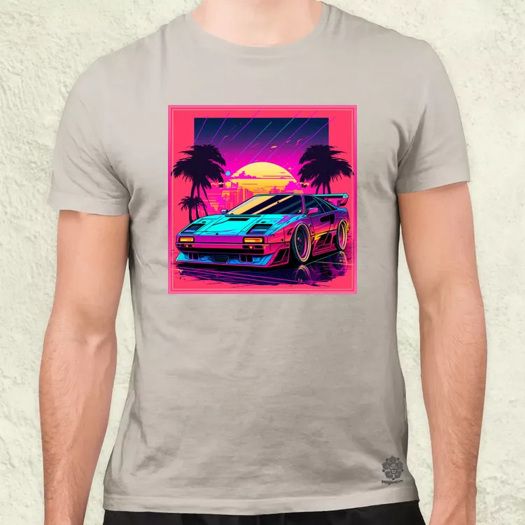 Retró hullám Ferrari F-40 v1 férfi póló