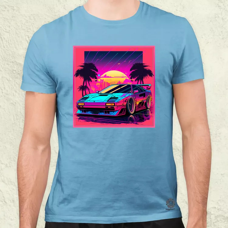 Retró hullám Ferrari F-40 v1 férfi póló