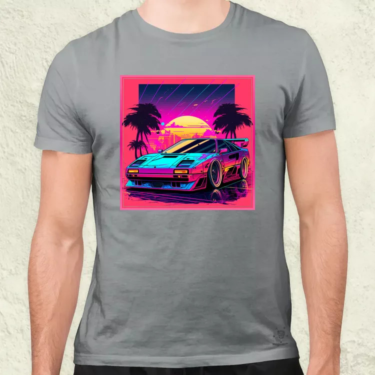 Retró hullám Ferrari F-40 v1 férfi póló