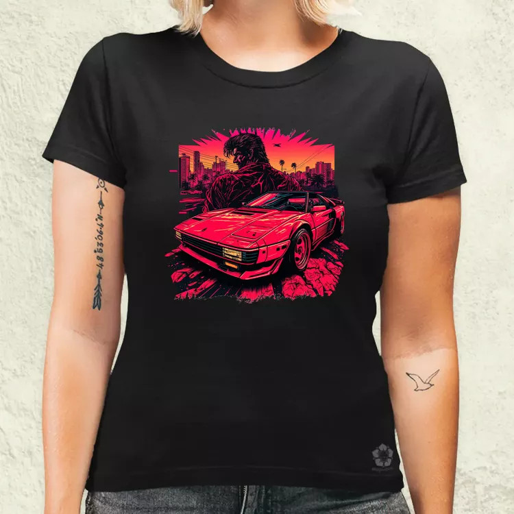 Retró hullám Ferrari Testarossa v1 női póló