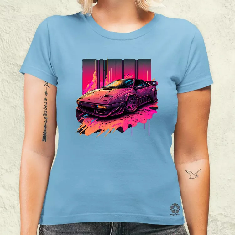 Retró hullám Ferrari Testarossa v2 női póló