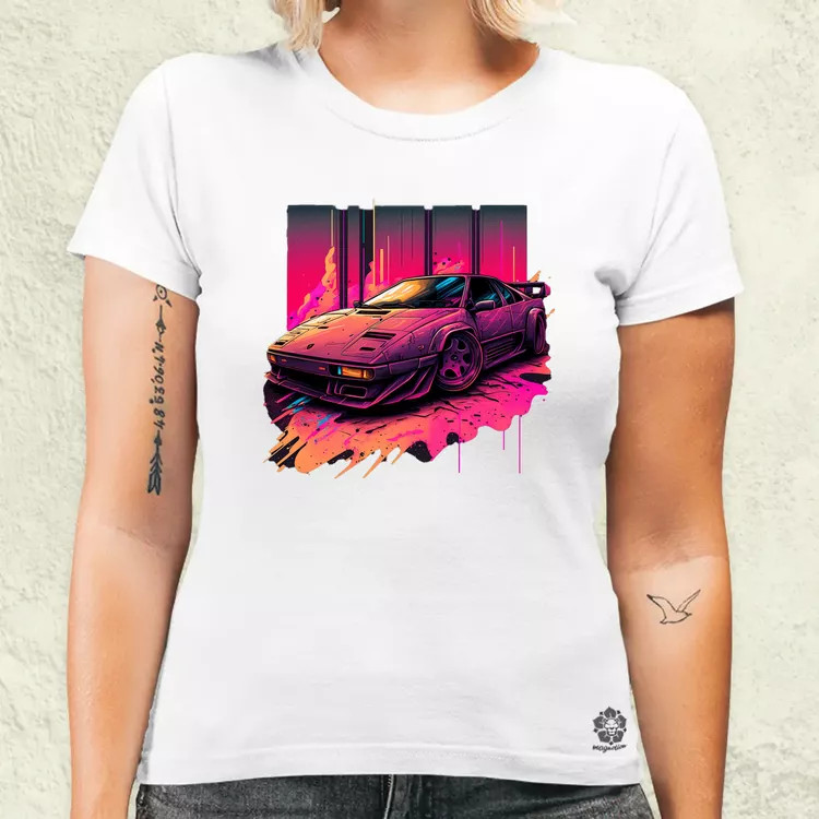 Retró hullám Ferrari Testarossa v2 női póló