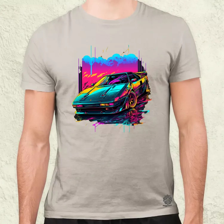 Retró hullám Ferrari Testarossa v3 férfi póló