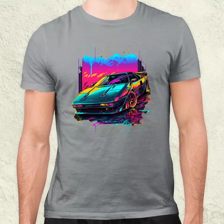 Retró hullám Ferrari Testarossa v3 férfi póló