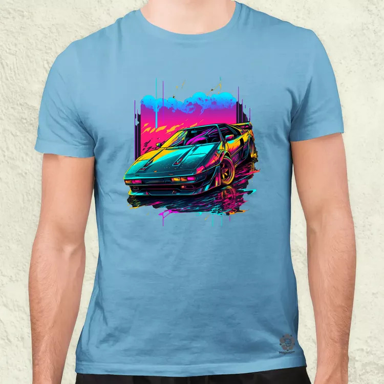Retró hullám Ferrari Testarossa v3 férfi póló