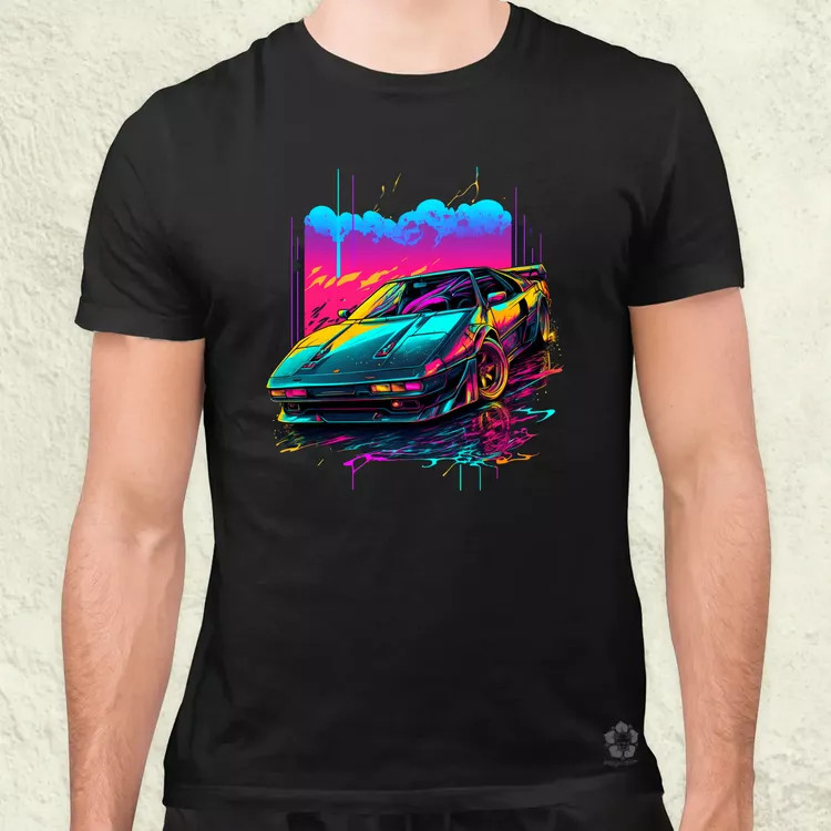 Retró hullám Ferrari Testarossa v3 férfi póló