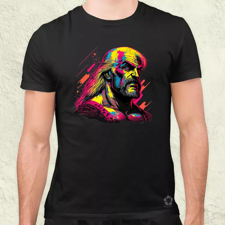 Retró hullám Hulk Hogan v2 férfi póló