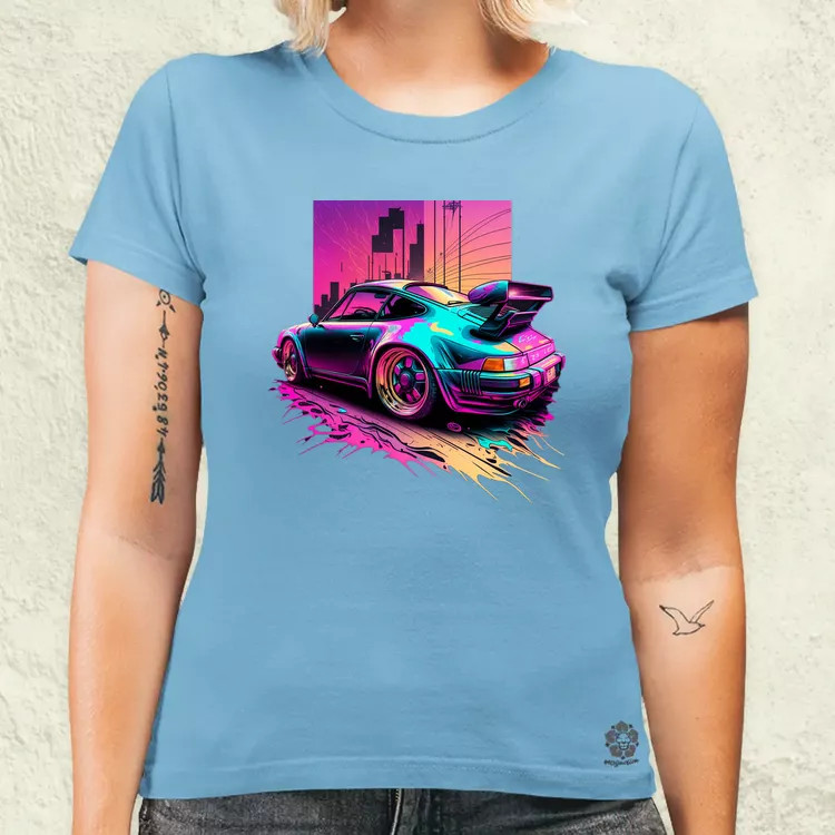 Retró hullám Porshe 911 v2 női póló