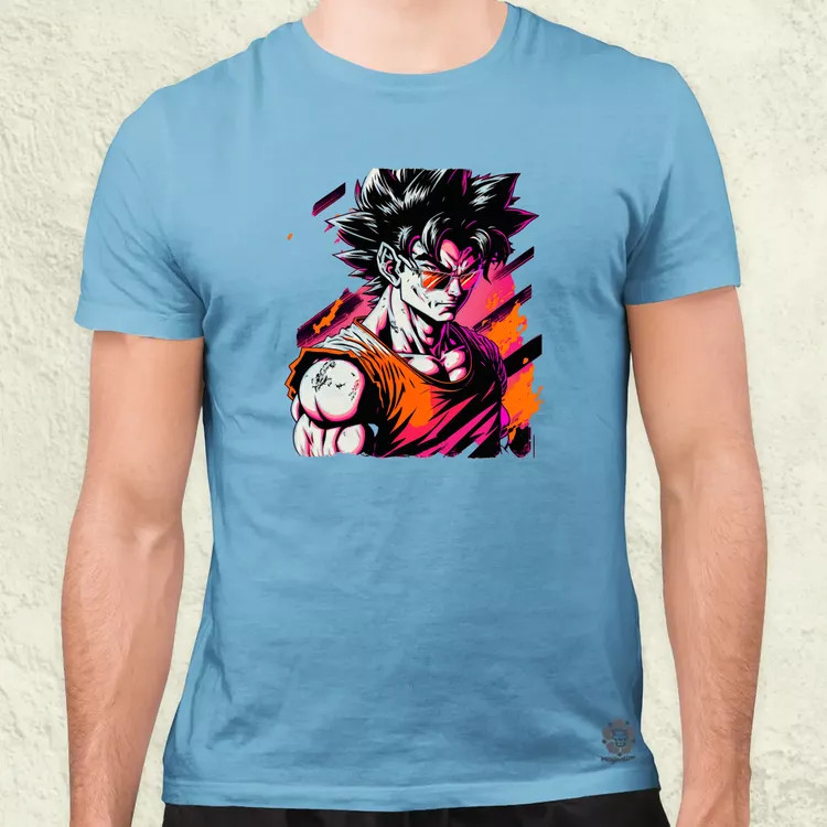 Retró hullám Son Goku v2 férfi póló