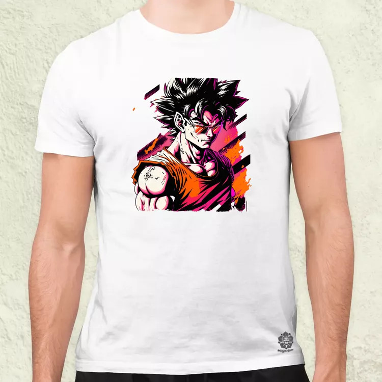 Retró hullám Son Goku v2 férfi póló