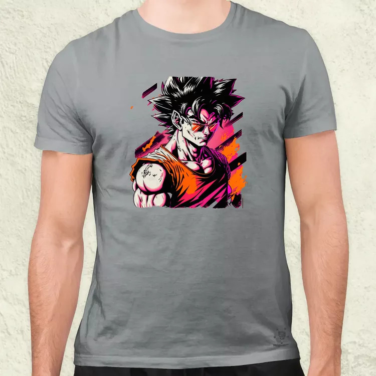 Retró hullám Son Goku v2 férfi póló