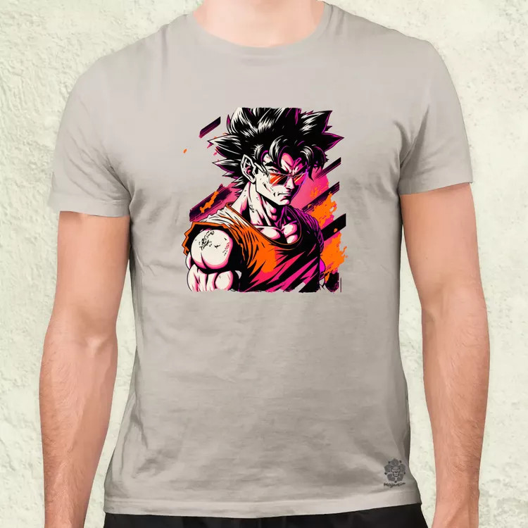 Retró hullám Son Goku v2 férfi póló