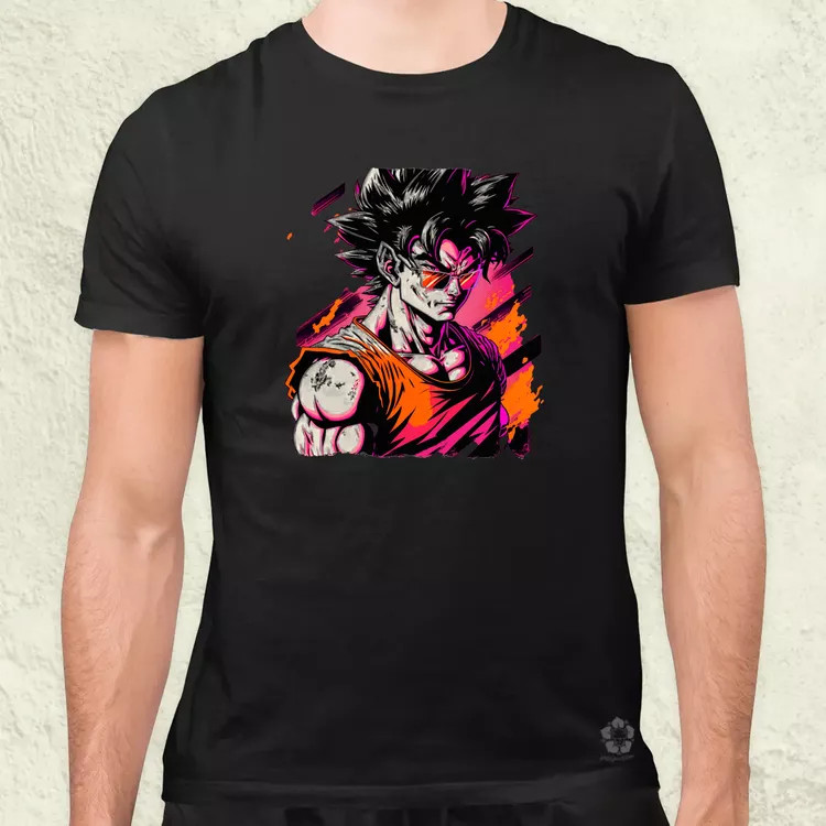 Retró hullám Son Goku v2 férfi póló