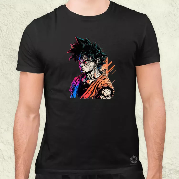 Retró hullám Son Goku v4 férfi póló