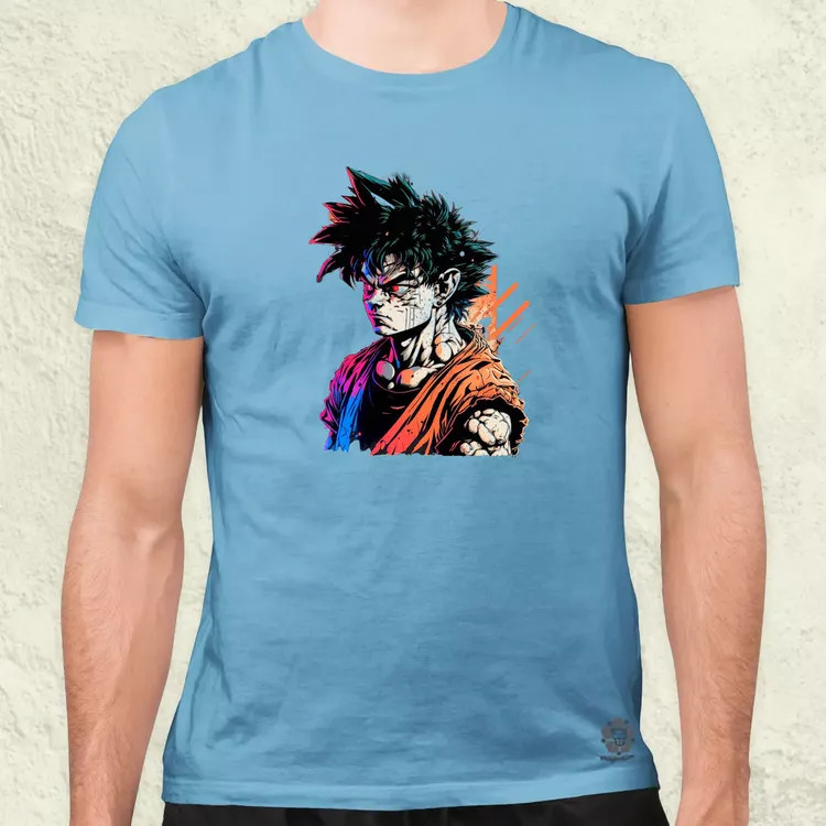 Retró hullám Son Goku v4 férfi póló