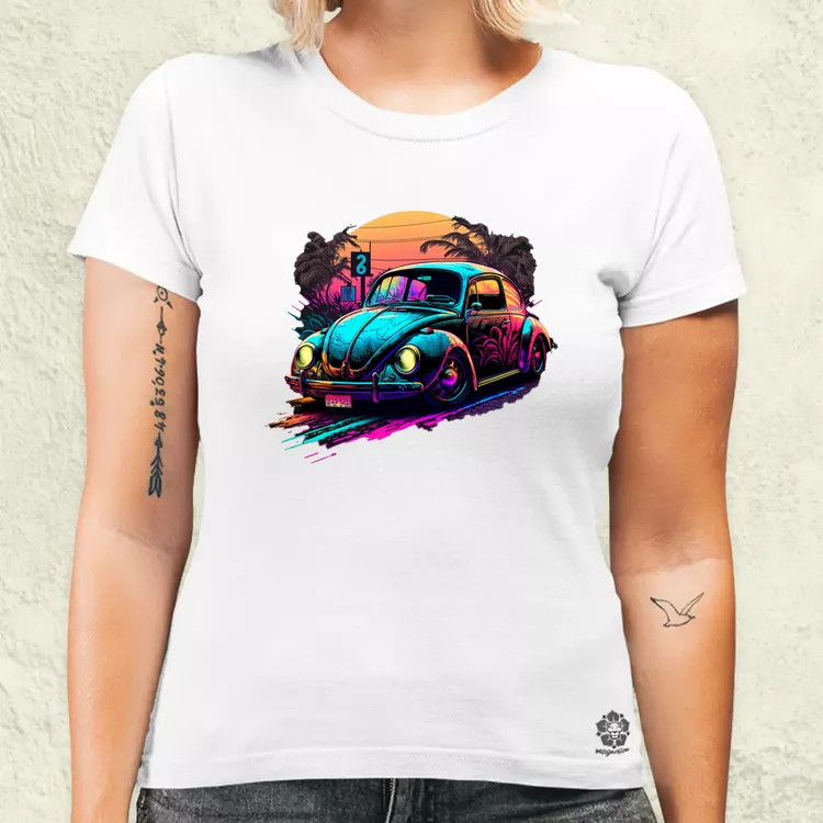 Retró hullám Volkswagen Bogár v1 női póló