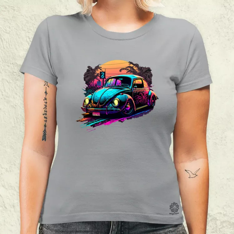 Retró hullám Volkswagen Bogár v1 női póló