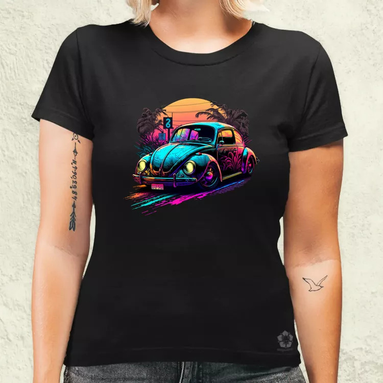 Retró hullám Volkswagen Bogár v1 női póló