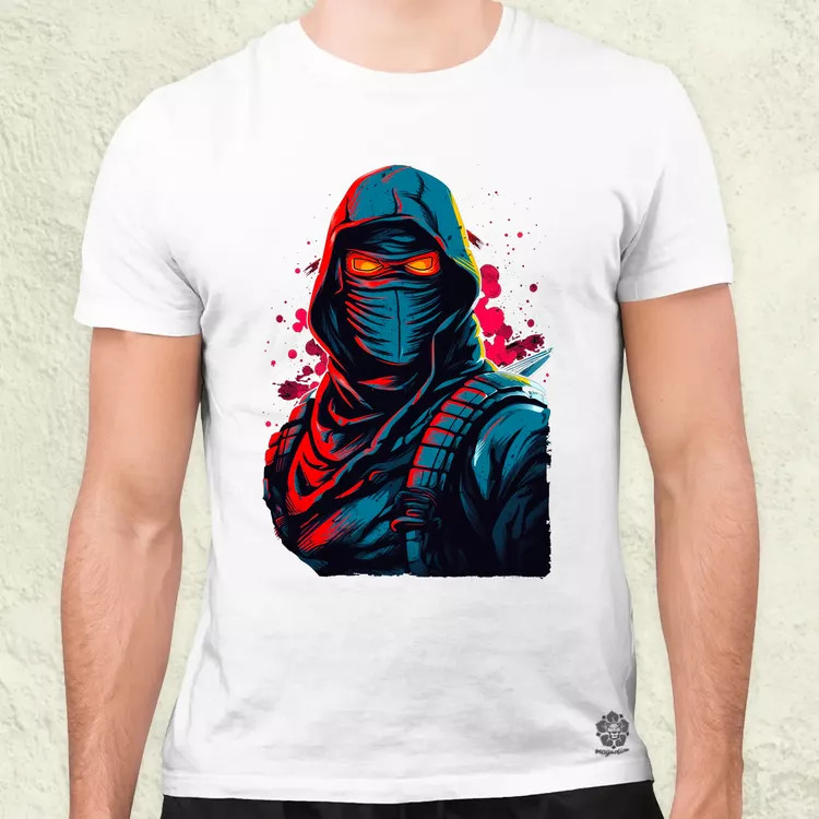 Retró ninja v2 férfi póló